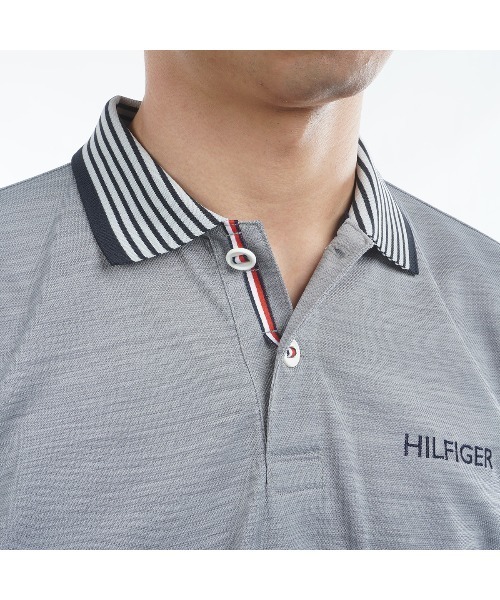 TOMMY HILFIGER GOLF（トミー ヒルフィガー ゴルフ）の「ｶﾗｰ杢鹿の子 半袖ﾎﾟﾛｼｬﾂ（ポロシャツ・メンズ・ホワイト/ネイビー/オリーブ/サックスブルー/グレー・L/M/LL/3L）」の13枚目の写真