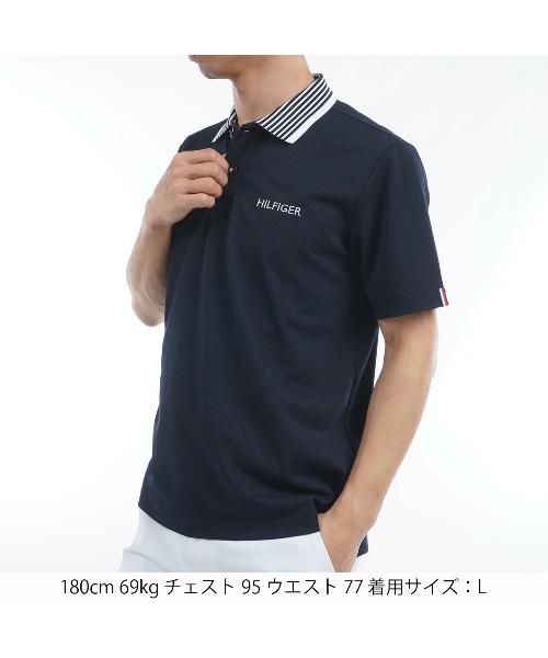 TOMMY HILFIGER GOLF（トミー ヒルフィガー ゴルフ）の「ｶﾗｰ杢鹿の子 半袖ﾎﾟﾛｼｬﾂ（ポロシャツ・メンズ・ホワイト/ネイビー/オリーブ/サックスブルー/グレー・L/M/LL/3L）」の16枚目の写真