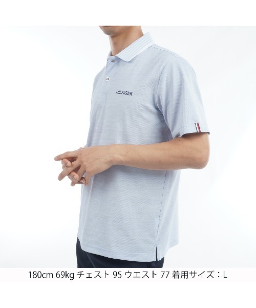TOMMY HILFIGER GOLF（トミー ヒルフィガー ゴルフ）の「ｶﾗｰ杢鹿の子 半袖ﾎﾟﾛｼｬﾂ（ポロシャツ・メンズ・ホワイト/ネイビー/オリーブ/サックスブルー/グレー・L/M/LL/3L）」の18枚目の写真