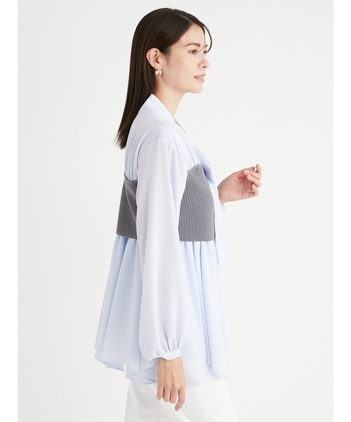 【新品】CELFORD ニットビスチェドッキングブラウス OWHT 36 CELFORD｜ニットビスチェドッキングブラウス | Rakuten Fashion