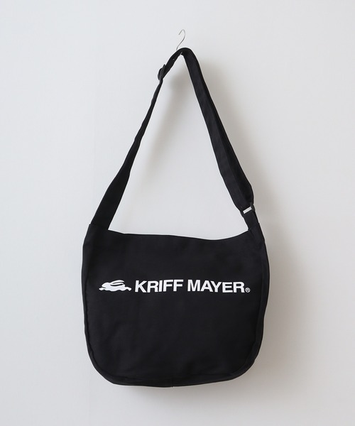 KRIFF MAYER（クリフメイヤー）の「KRIFF MAYER キャンバス ニュースペーパーバッグ 男女兼用（ショルダーバッグ・メンズ・アイボリー/ブラック・FREE）」の3枚目の写真
