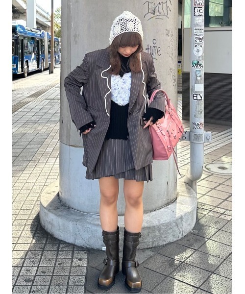 SLY（スライ）の「RANDOM HEM PLEATS S/SK ランダムヘム プリーツ ショートスカート（スカート・レディース・マルチ/ブラック・1/0）」の22枚目の写真