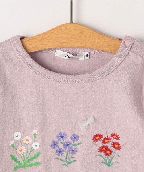 SHIPS（シップス）の「SHIPS KIDS:80～90cm / フラワー ブック 長袖 TEE（Tシャツ/カットソー・キッズ・オフホワイト/ライトピンク・90/80）」の4枚目の写真