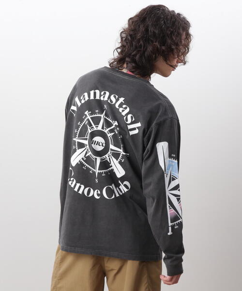 MANASTASH(マナスタッシュ)の「MANASTASH/マナスタッシュ/PUMICE L/S TEE MCC(Tシャツ/カットソー・メンズ・レッド/ホワイト/ブラック・M/S/XL/L)」の8枚目の写真