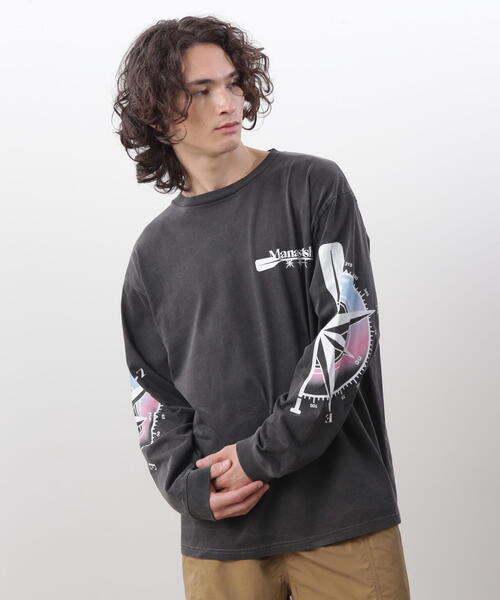 MANASTASH(マナスタッシュ)の「MANASTASH/マナスタッシュ/PUMICE L/S TEE MCC(Tシャツ/カットソー・メンズ・レッド/ホワイト/ブラック・M/S/XL/L)」の9枚目の写真