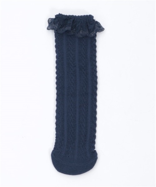 axes femme POETIQUE（アクシーズファムポエティック）の「ラメ入りレースソックス（ソックス/靴下・レディース・ホワイト/ネイビー・FREE）」の7枚目の写真