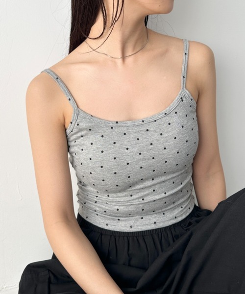 Elle shop キャミソール グレー　新品タグ付き キャミソール・タンクトップの通販｜ELLE SHOP (エル・ショップ)