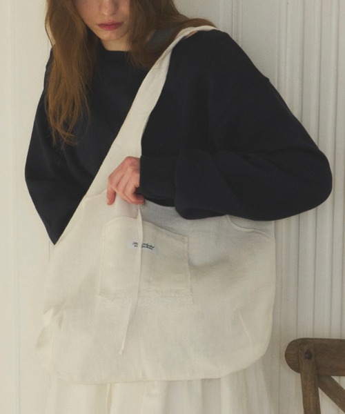 GIUNON（ジウノン）の「double lace round tote / ダブルレースラウンドトート（トートバッグ・レディース・ホワイト・FREE）」の10枚目の写真