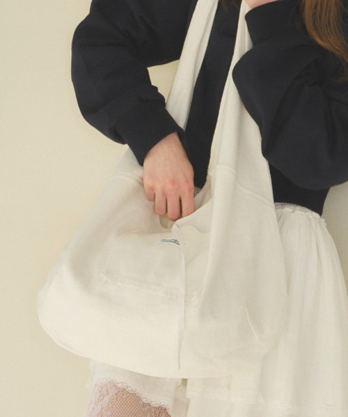 GIUNON（ジウノン）の「double lace round tote / ダブルレースラウンドトート（トートバッグ・レディース・ホワイト・FREE）」の11枚目の写真