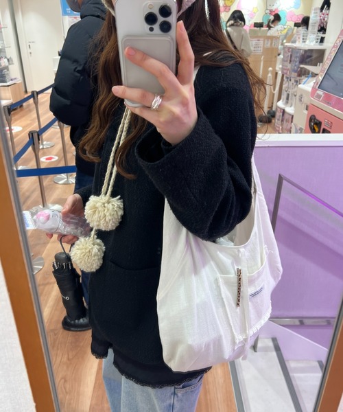 GIUNON（ジウノン）の「double lace round tote / ダブルレースラウンドトート（トートバッグ・レディース・ホワイト・FREE）」の7枚目の写真