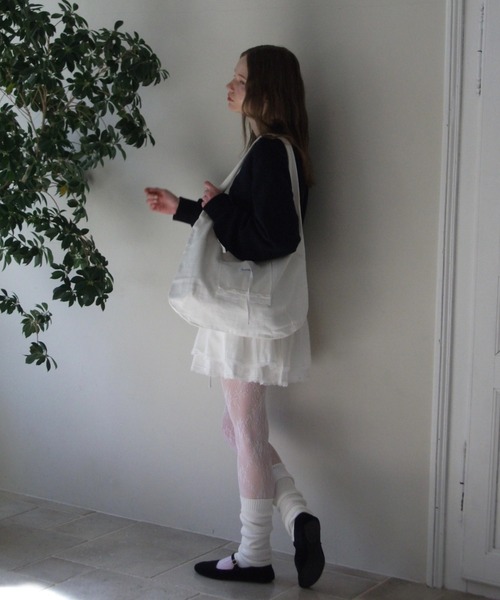 GIUNON（ジウノン）の「double lace round tote / ダブルレースラウンドトート（トートバッグ・レディース・ホワイト・FREE）」の3枚目の写真