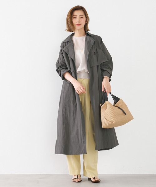 MICA&DEAL（マイカ＆ディール）の「レイヤートレンチコート（トレンチコート・レディース・ライトベージュ/チャコールグレー/ベージュ・FREE）」の4枚目の写真