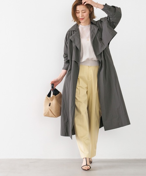 MICA&DEAL（マイカ＆ディール）の「レイヤートレンチコート（トレンチコート・レディース・ライトベージュ/チャコールグレー/ベージュ・FREE）」の5枚目の写真