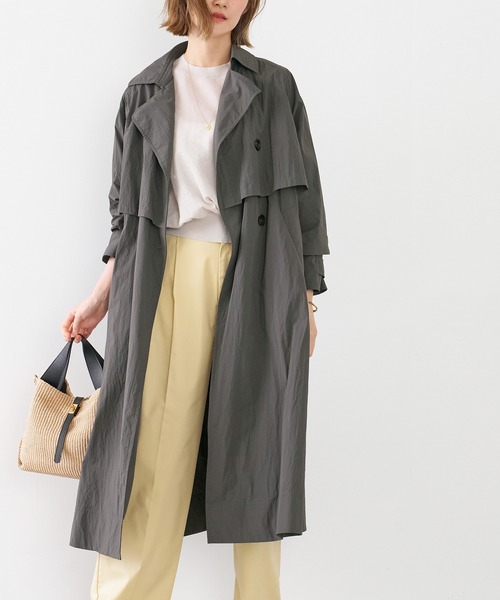 MICA&DEAL（マイカ＆ディール）の「レイヤートレンチコート（トレンチコート・レディース・ライトベージュ/チャコールグレー/ベージュ・FREE）」の6枚目の写真