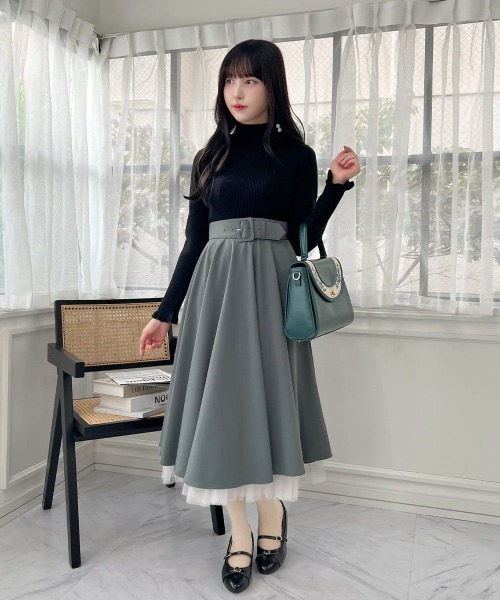 大人気リピート生産決定！】パニエサーキュラースカート【新色追加/3色