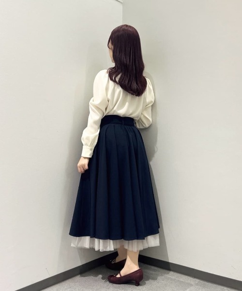 美品　ルネスカート36 パニエ付き Rene（ルネ）ひざ丈スカート ピンク サイズ:36(XS位) レディース