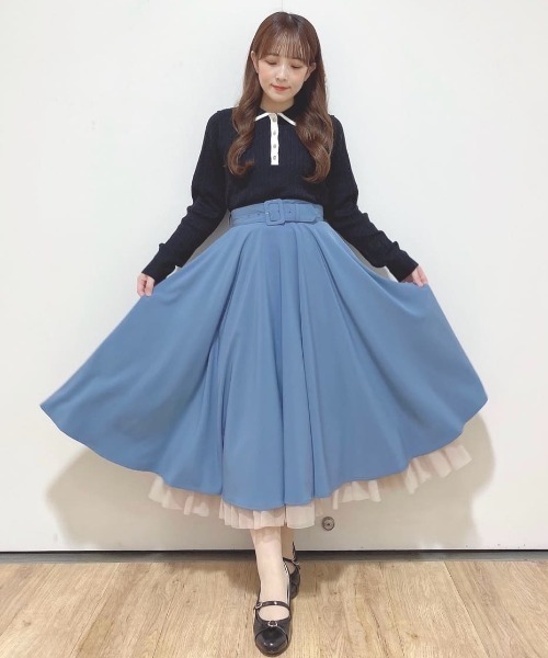 大人気リピート生産決定！】パニエサーキュラースカート【新色追加/3色