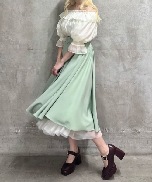 大人気リピート生産決定！】パニエサーキュラースカート【新色