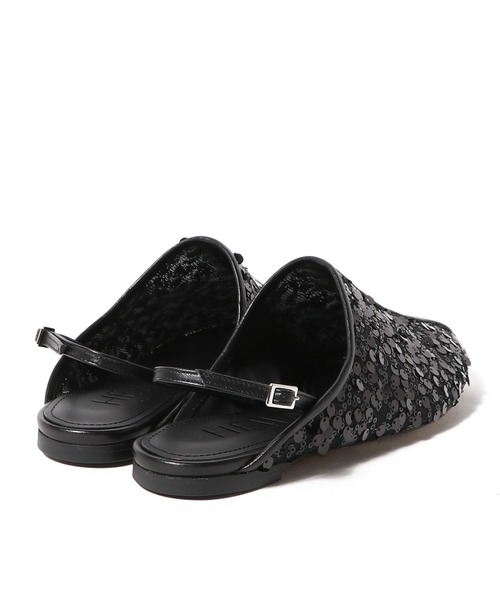 HEWN（ヒューン）の「HEWN / スパンコールスリングバックシューズ（サンダル・レディース・ブラック・38/37/36/35）」の7枚目の写真