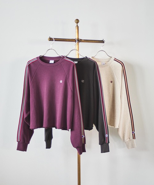 Champion(チャンピオン)の「【Champion別注】ROSE BUD×Champion SIDE LINE SWEAT(スウェット・レディース・ベージュ/バーガンディー/ブラック・ONE SIZE)」の6枚目の写真