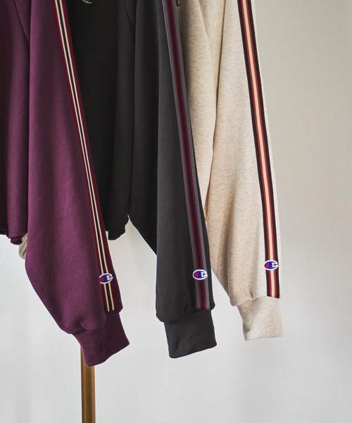 Champion(チャンピオン)の「【Champion別注】ROSE BUD×Champion SIDE LINE SWEAT(スウェット・レディース・ベージュ/バーガンディー/ブラック・ONE SIZE)」の10枚目の写真