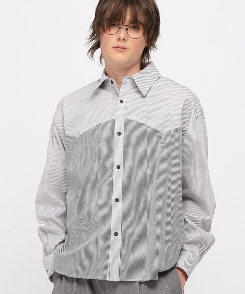 3.3 Field Trip (3.3フィールドトリップ)の「3.3 Field Trip/ウェスタンストライプシャツ(シャツ/ブラウス・メンズ・ブラック/ライトブルー・FREE)」の6枚目の写真