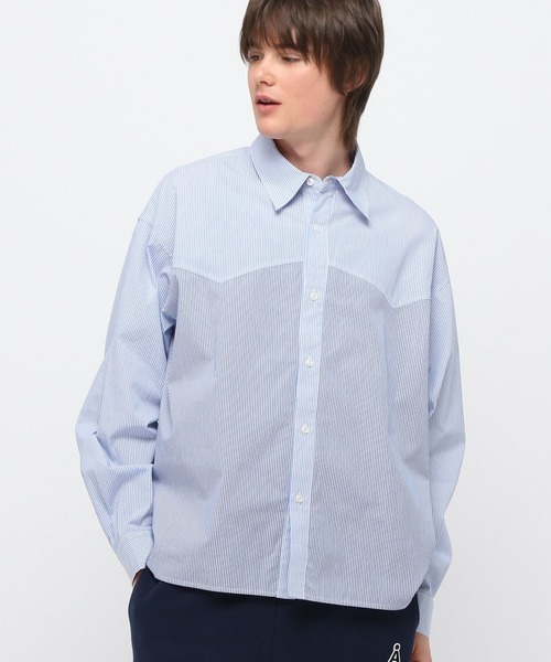 3.3 Field Trip (3.3フィールドトリップ)の「3.3 Field Trip/ウェスタンストライプシャツ(シャツ/ブラウス・メンズ・ブラック/ライトブルー・FREE)」の11枚目の写真