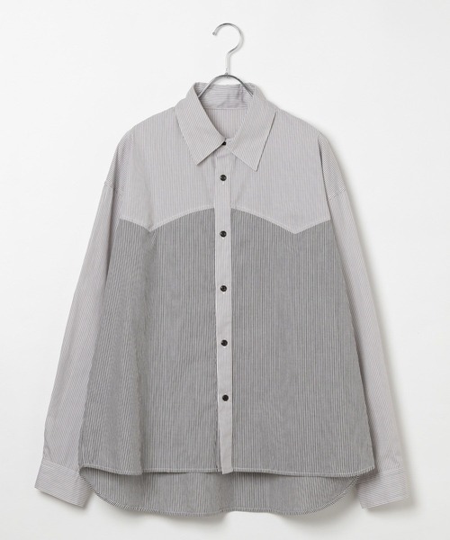 3.3 Field Trip (3.3フィールドトリップ)の「3.3 Field Trip/ウェスタンストライプシャツ(シャツ/ブラウス・メンズ・ブラック/ライトブルー・FREE)」の14枚目の写真