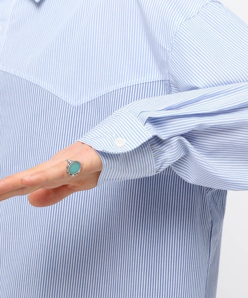 3.3 Field Trip (3.3フィールドトリップ)の「3.3 Field Trip/ウェスタンストライプシャツ(シャツ/ブラウス・メンズ・ブラック/ライトブルー・FREE)」の21枚目の写真