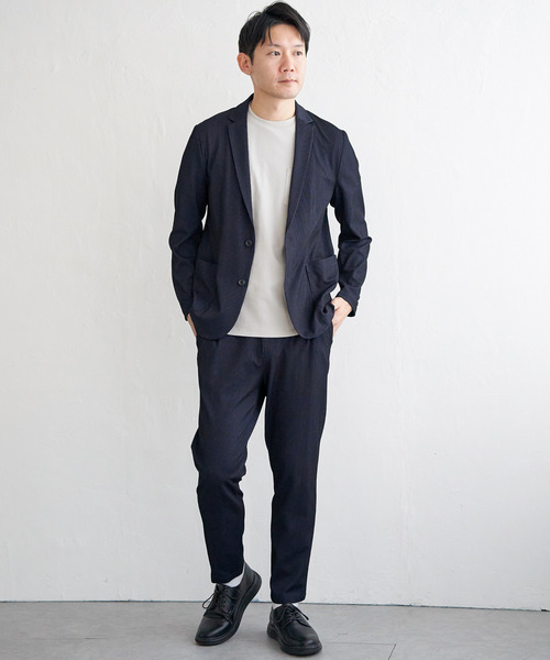 IKKA LOUNGE(イッカラウンジ)の「【雑誌MonoMax5月号掲載】GOKU楽ワークサッカーパンツ【セットアップ対応】(その他パンツ・メンズ・ネイビー/ベージュ・L/M/S/XL)」の5枚目の写真