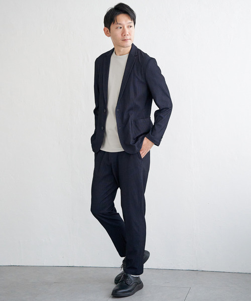 IKKA LOUNGE(イッカラウンジ)の「【雑誌MonoMax5月号掲載】GOKU楽ワークサッカーパンツ【セットアップ対応】(その他パンツ・メンズ・ネイビー/ベージュ・L/M/S/XL)」の6枚目の写真