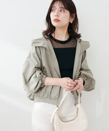 natural couture | フード付きショートマンパ(ブルゾン)