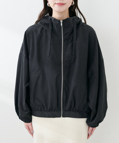 natural couture（ナチュラルクチュール）の「フード付きショートマンパ（ブルゾン・レディース・カーキ/アイボリー/ブラック/グレイッシュベージュ・FREE）」の22枚目の写真