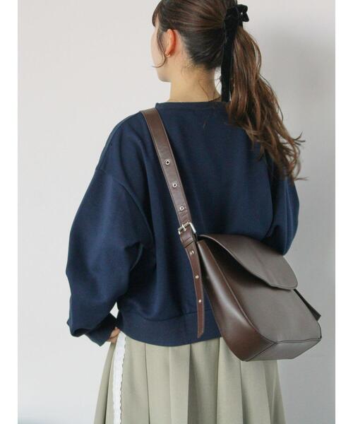 ehka sopo(エヘカソポ)の「エコレザーショルダーバッグ(ハンドバッグ・レディース・ブラウン/グレー/ブラック・F)」の5枚目の写真