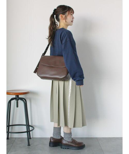 ehka sopo(エヘカソポ)の「エコレザーショルダーバッグ(ハンドバッグ・レディース・ブラウン/グレー/ブラック・F)」の6枚目の写真