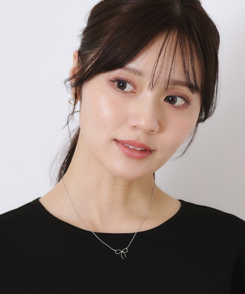 couture brooch(クチュールブローチ)の「リボンモチーフネックレス(ネックレス・レディース・シルバー/ゴールド・00)」の3枚目の写真