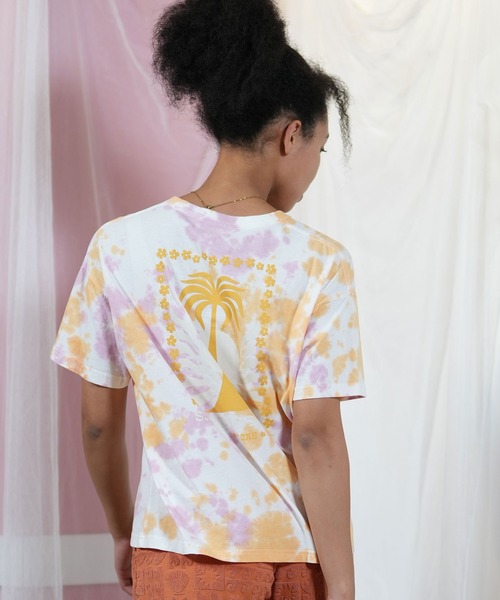 ROXY(ロキシー)の「ROXY/ロキシー タイダイTシャツ RST252045(Tシャツ/カットソー・レディース・ブルー/ミント/オレンジ・L/M)」の3枚目の写真