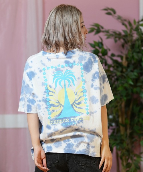 ROXY(ロキシー)の「ROXY/ロキシー タイダイTシャツ RST252045(Tシャツ/カットソー・レディース・ブルー/ミント/オレンジ・L/M)」の2枚目の写真