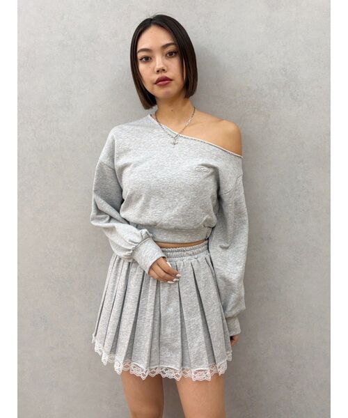 EVRIS（エヴリス）の「ワンショルダースウェットトップス【セットアップ着用可能】（スウェット・レディース・ブラック/ブラウン/グレー・FREE）」の10枚目の写真