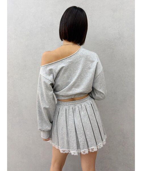 EVRIS（エヴリス）の「ワンショルダースウェットトップス【セットアップ着用可能】（スウェット・レディース・ブラック/ブラウン/グレー・FREE）」の11枚目の写真