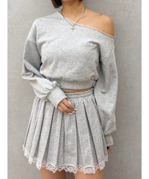 EVRIS | ワンショルダースウェットトップス【セットアップ着用可能】(スウェット)