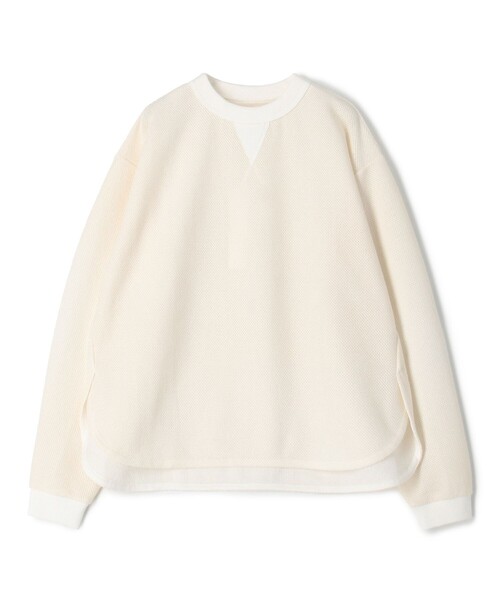 v::room（ヴィルーム）の「【別注】V::ROOM MESH  プルオーバー（Tシャツ/カットソー・レディース・ホワイト/ブラック・FREE）」の2枚目の写真