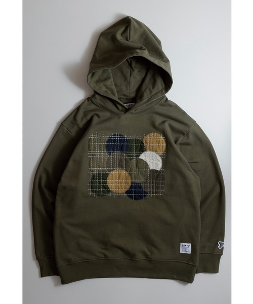 FDMTL(ファンダメンタル)の「FDMTL/ファンダメンタル/BORO EMBROIDERED HOODIE(パーカー・メンズ・カーキ・4/3/2)」の1枚目の写真