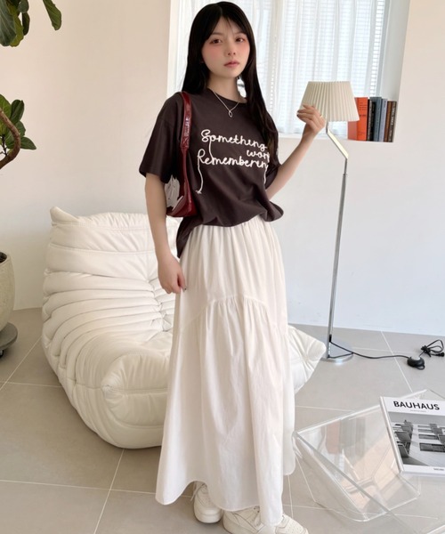 Ada.(エイダ)の「ロープ刺繍 ロゴ Tシャツ(Tシャツ/カットソー・レディース・チャコール/オートミール/アイボリー・FREE)」の18枚目の写真
