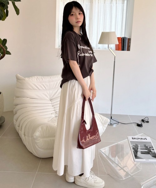 Ada.(エイダ)の「ロープ刺繍 ロゴ Tシャツ(Tシャツ/カットソー・レディース・チャコール/オートミール/アイボリー・FREE)」の17枚目の写真
