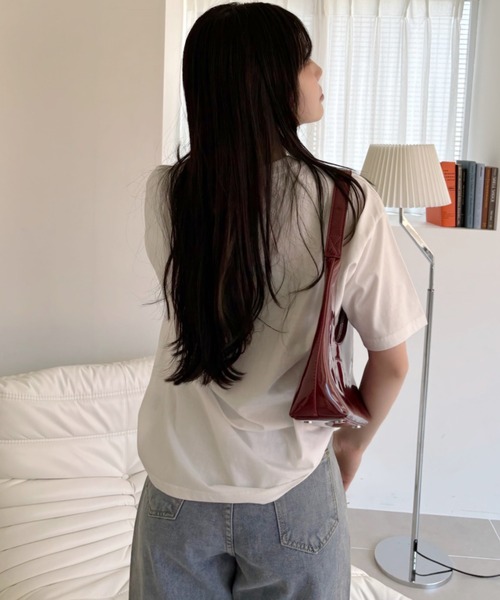 Ada.(エイダ)の「ロープ刺繍 ロゴ Tシャツ(Tシャツ/カットソー・レディース・チャコール/オートミール/アイボリー・FREE)」の15枚目の写真