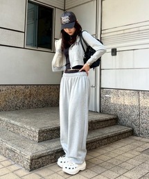 Never mind the XU / Chikashitsu+(lo[}Ch U GbNX[ / `JVcvX)́ynmtc+zembroidery sweat pants / yGkGeB[V[vXzvgSXEFbgpc(XEFbgpc)