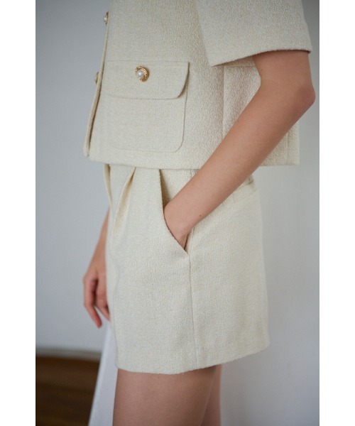 Estella.K(エステラケー)の「Gigi Tweed Shorts ツイードショートPT(その他パンツ・レディース・チェック/ブラック/アイボリー系・SMALL/MEDIUM)」の11枚目の写真