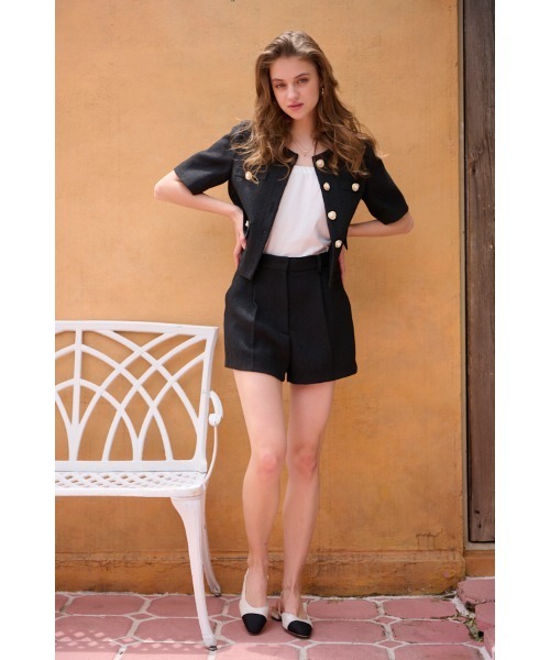 Estella.K(エステラケー)の「Gigi Tweed Shorts ツイードショートPT(その他パンツ・レディース・チェック/ブラック/アイボリー系・SMALL/MEDIUM)」の10枚目の写真