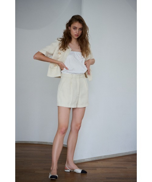 Estella.K(エステラケー)の「Gigi Tweed Shorts ツイードショートPT(その他パンツ・レディース・チェック/ブラック/アイボリー系・SMALL/MEDIUM)」の13枚目の写真